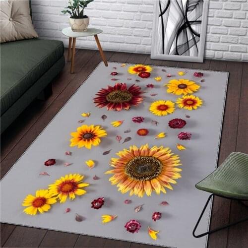 Flower Carpet Floor Mat Home Picnic Square Rug Simple Kitchen Girl Room Adult Christmas Gift Living Room Fashion Floor Mat