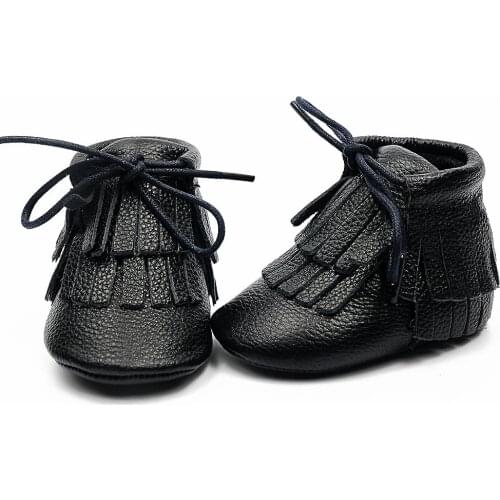2020 Genuine Leather Baby moccasins shoes Leopard print Baby Girls Soft sole Horse hair Boys First walkers Lace up toddler shoes