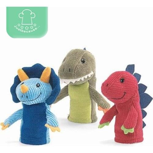 Baby animal finger puppet plush dolls dinosaur Tyrannosaurus rex educational early childhood storytelling baby toys