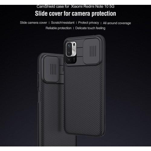 For Xiaomi Redmi Note 10 5G Case Slide Camera Protect Privacy Clean Back Cover For Redmi Note 10 Pro Max NILLKIN CamShield Case