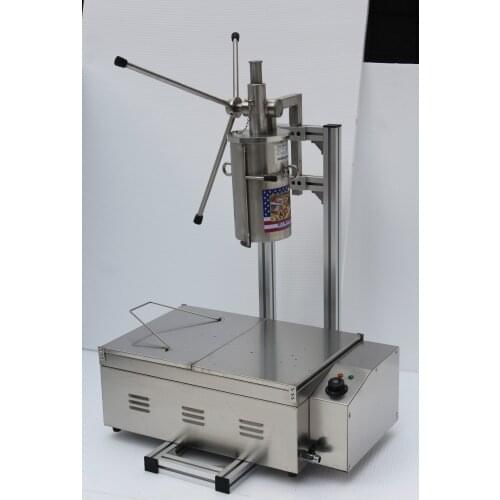 CE certificate stainless steel 5L churros making machine with cutter +30L electric fryer