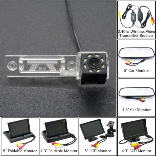 For Volkswagen VW T5 Transporter/Caravelle/Multivan 2003~2015 8LED Car Rear View Camera 4.3" 5" Parking Monitor Reverse Wireless