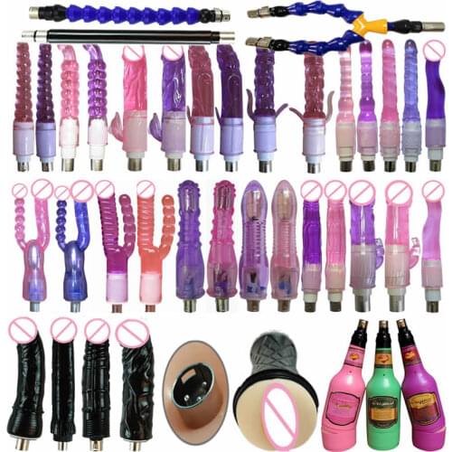 28 Types Sex Machine Attachments Dildos Accessories For 3XLR Machine With Big Jelly Dildo Anal Bead Plug Male Masturbation Cup