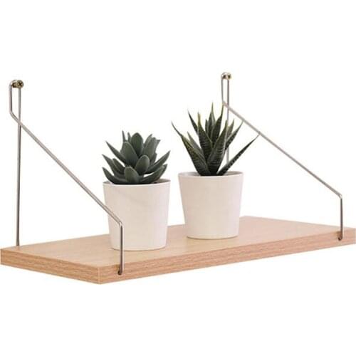 Wall Mounted Shelf Free Perforation Hanging Decor Bedroom Wooden Board Rack Organizer Wall Decorations Living Room Wall Ornament