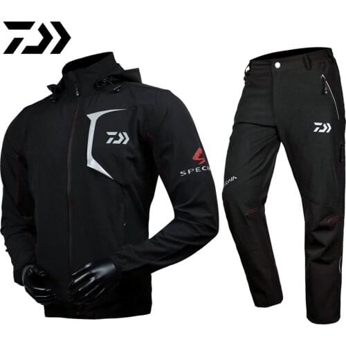 2021 New Autumn Winter Fishing Shirt and Pants Daiwa Mens Fishing Clothing Sets Outdoor Breathable Waterproof Fishing Jackets