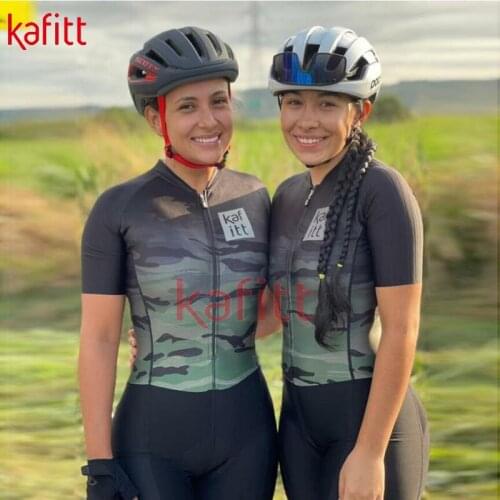 Calfette New Professional Women Triathlon Outdoor Sportswear Sister Team Jersey Short-sleeved Tight Self-driving Jersey Jumpsuit