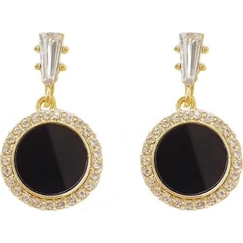 New Earrings Fashion Jewelry Crystal Statement Simple And Versatile Earrings Wholesale Kolczyki Earrings For Women