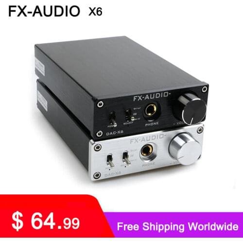 NEW FX-AUDIO DAC-X6 MINI HiFi 2.0 Digital Audio Decoder DAC Input USB/Coaxial/Optical Output RCA/ Amplifier 24Bit/96KHz DC12V