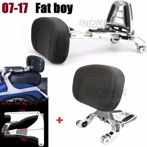 Adjustable Driver Passenger Backrest For harley Softail Fat boy 2007-2017 softail adjustable backrest