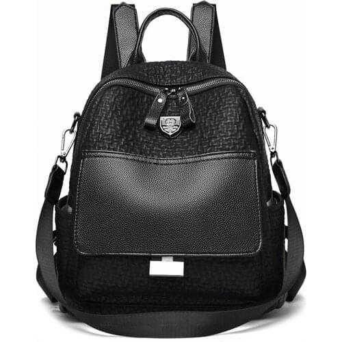 New Luxury Women Backpack Vintage Travel Soft Leather Backpack Large Capacity Bookbag High Quality School Bags for Teenage Girls
