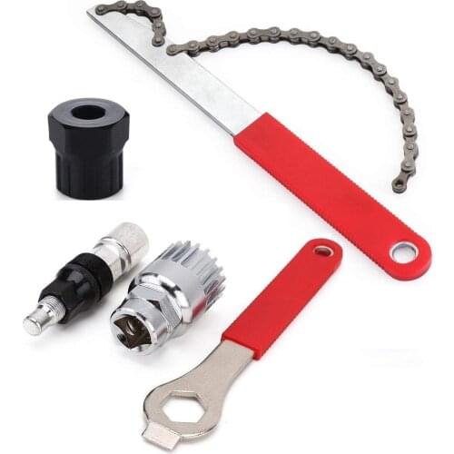 Bicycle Crank Extractor Bottom Bracket Remover Spanner Repair Tools Kit Crank Puller,Freewheel Chain Whip Cycle Bicycle Cassette