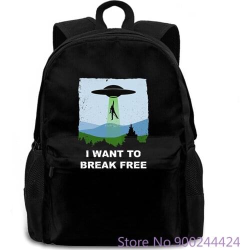 Queen Freddie Mercury i want to break free X-files Print Style women men backpack laptop travel school adult student