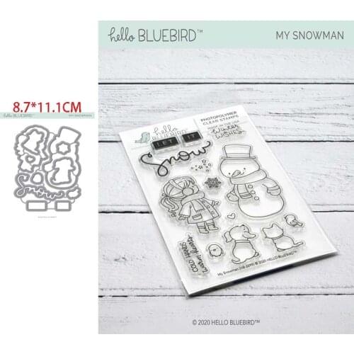 Winter girl and snowman Troqueles de corte de metal scrapbooking stamps and dies Metal die cutters for scrapbooking scrapbooking