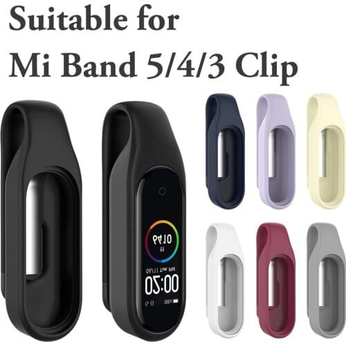 Silicone Watch Band For Xiaomi Mi Band 3 4 5 Comfortable TPU Steel Clip For Mi Band 3 4 5 Convenient For Outdoor Sport