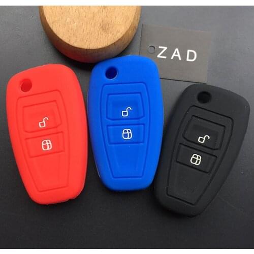 ZAD silicone rubber car key cover case protector fob skin bag shell set for mazda BT50 BT-50 MX5 RX2 2 Button Remote Key Holder