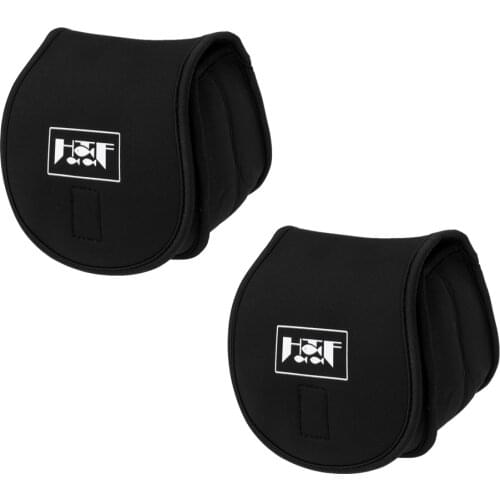 Pack of 2Pcs Neoprene Fishing Reel Caver Bag 4000-5000 Spinning Reel Large Case Pouch