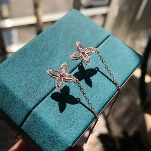 Creative Tassel 925 Sterling Silver Earrings For Wedding And Travel Commemorative Employee Benefits