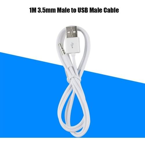 USB 2.0 Male To 3.5mm Charging Cable Jack Connector Power Supply Charger Adapter For Car Audio AUX USB HUB Power Cable Cord