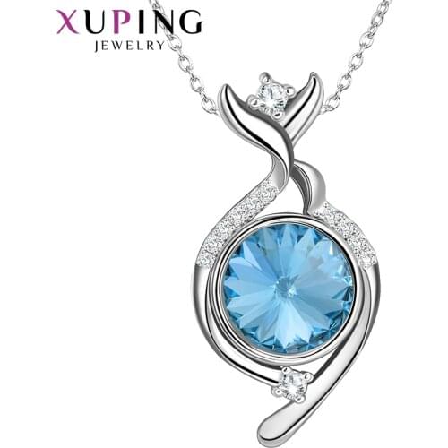 Xuping Jewelry Temperament Classic Crystals Pendant Necklace for Women Birthday Party Exquisite Gift 40304
