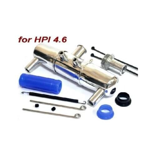1/8 scale RC Duel Tuned Pipe Muffler for HPI Racing SAVAGE X 4.6 Truck 4.6CC Nitro Engine