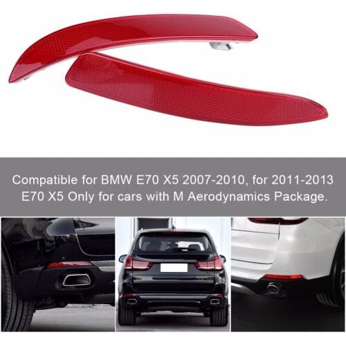 1 Pair Left & Right Rear Bumper Reflector for BMW E70 X5 2007 2008 2009 2010 2011 2012 2013 63217158949 63217158950
