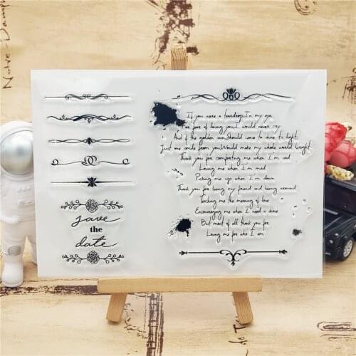 11x16CM Love poems Transparent Seal Clear Stamps Silicone Seal Roller Stamps DIY Scrapbook Album / Card Production Easter