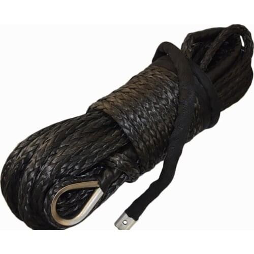 12mm*30m Black Synthetic Winch Rope,Replacement Winch Cable,Boat Winch Cable,Towing Ropes