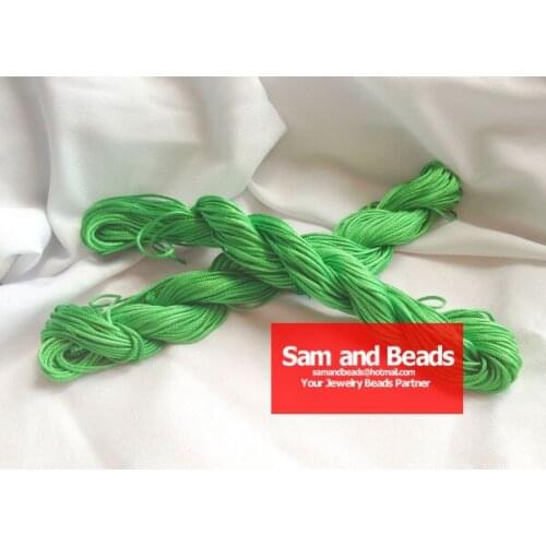 1U Pick! Quality ! 1mm Chinese Knot Nylon Macrame Thread Cord Wire Beading Bracelet 27YDs Green Free Shipping