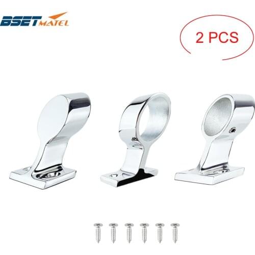2PCS Marine Grade 316 Stainless Steel Boat Hand Rail Fitting Marine Railing Support Bracket Tube Stanchion Hardware Yacht