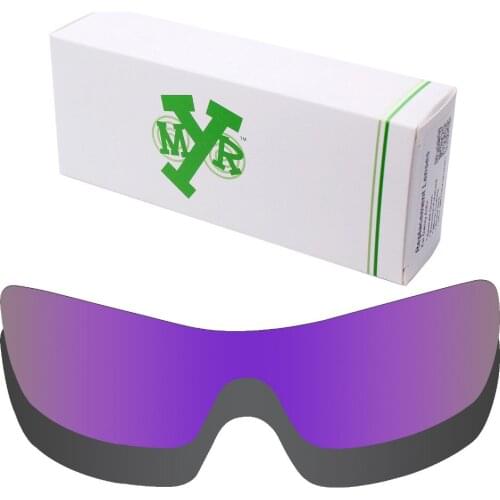 2 Pieces Mryok Anti-Scratch POLARIZED Replacement Lenses for-Oakley Batwolf Sunglasses Lens Stealth Black & Plasma Purple