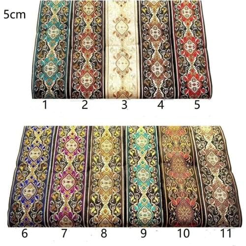 5cm ethnic style folk style nation style embroidered ribbon,curtain ribbon,garment ribbon,shoes ribbon,bag ribbon,QC0725A