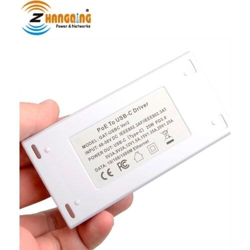 802.3at compatible Gigabit PoE Splitter from PoE to USB-C Power with Ethernet Data Work with any PoE Switch for IPAD Charging