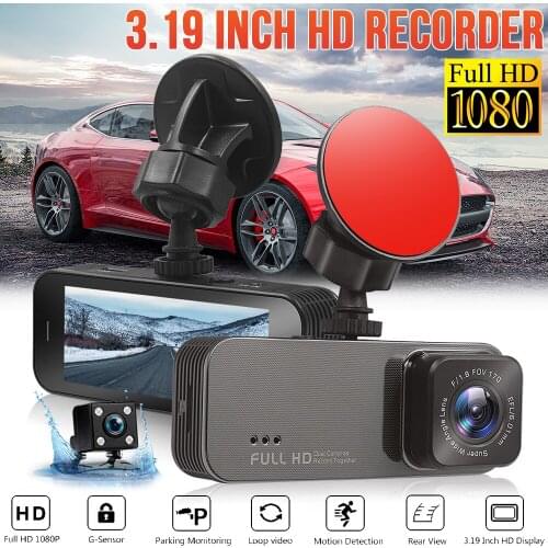 Mini 3.19 Inches IPS Car DVR 1080P Full HD Night Vision Motion Detection Rear Camera Registrar Dash Cam Hidden Type Recorder