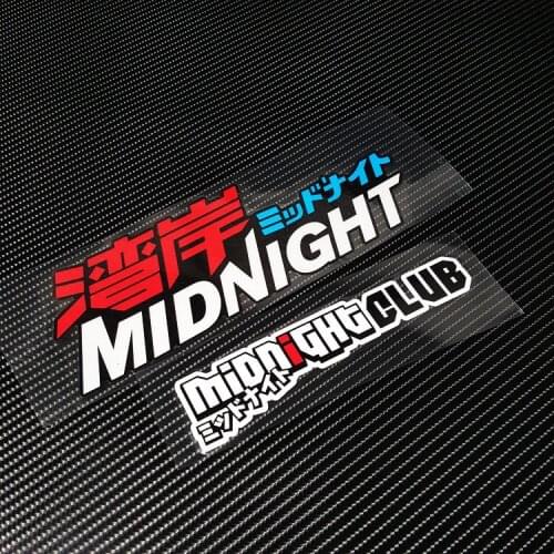 Auto Exterior Decorate Japanese MIDNIGHT CLUB Helmet Motorcycle Head Body Sticker Decals