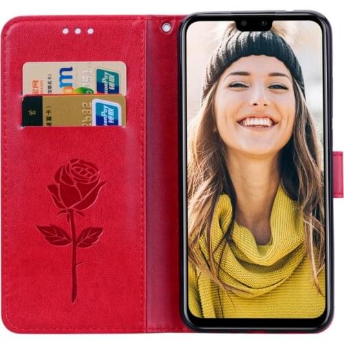 Cases For Huawei Enjoy 9 Plus Cover Case Magnetic Flip Luxury Vintage Plain Wallet Phone Leather Bags on For Huwei Y9 2019 Coque