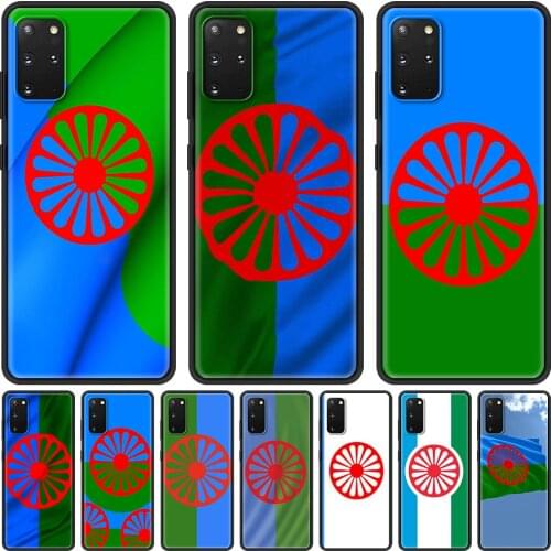 Gypsy Aromanian Romany Romani Roma Flag Phone Case for Samsung Galaxy S20 FE Note 20 Ultra 9 8 10 S10 5G S9 S8 Plus Cover Shell