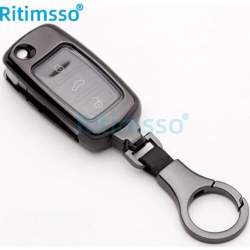 Zinc Alloy +tpu Car Key Cover Case for VW Polo Golf Passat for Skoda Octavia A5 Bora Jetta Seat Ibiza Leon Accessories
