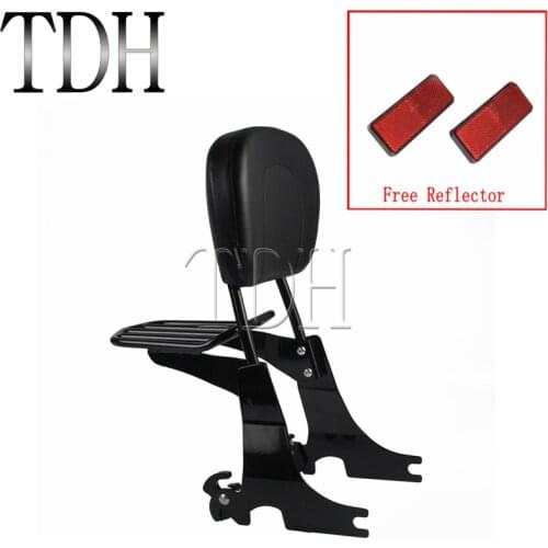 Black Motorcycle Detachable Sissybar Backrest Luggage Rack For Harley Sportster Custom XL883 XL1200 883 1200 XL 1994-2003