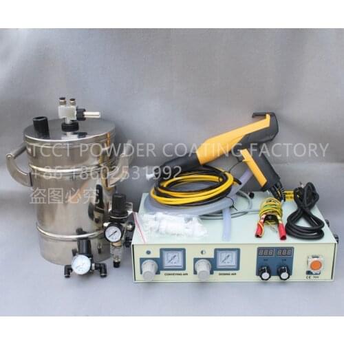 2020 electrostatic lab experiment spray gun+powder coating machine unit+Fluidized barrel