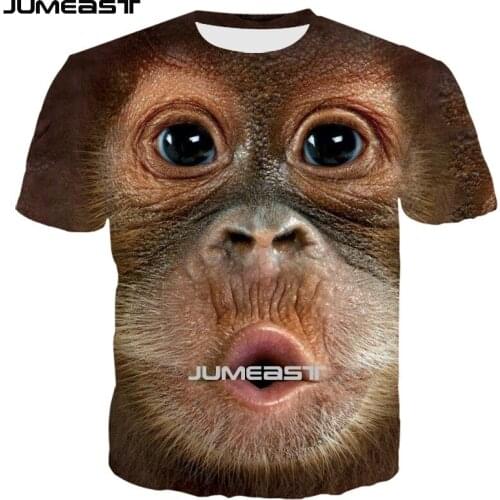 Jumeast Brand Men Women 3D Printed T-Shirt Gorilla And Monkey Short Sleeve T Shirt Sport Pullover Tops Tees