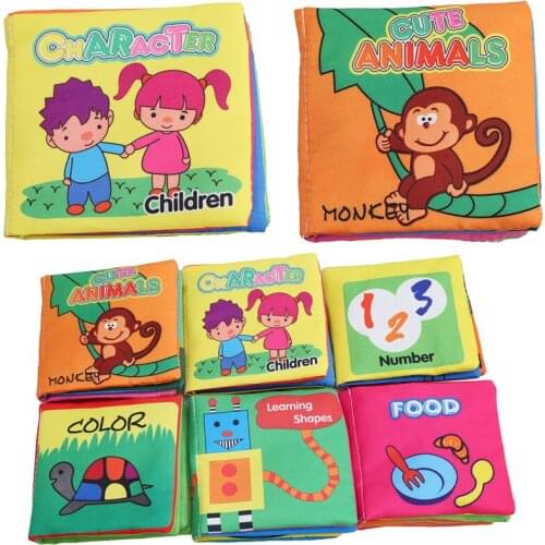 5 Style Baby Toys Soft Cloth Books Rustle Sound Infant Educational Stroller Rattle Toy Newborn Crib Bed Baby Toys 0-36 Months