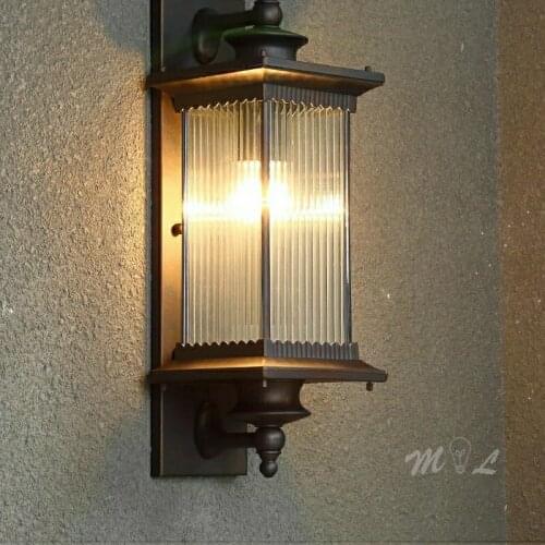 Chinese Style Metal Wall Lamp Waterproof Bathroom Light Fixtures Industrial Deco Loft Stair Garden Lights Led Wall Light Sconce
