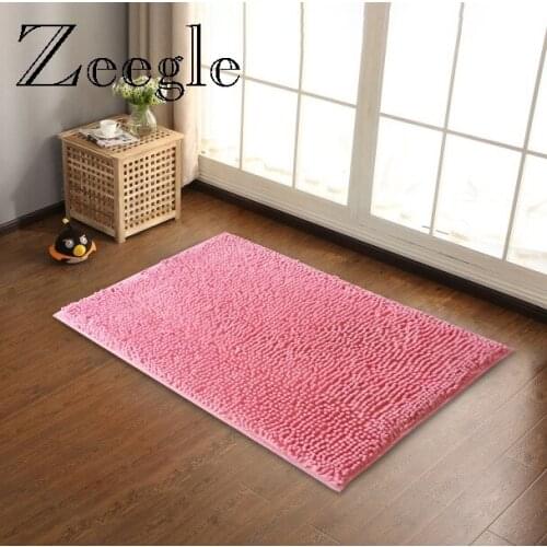 Zeegle Carpet and Rug for Living Room Non Slip Hallway Floor Rug Absorbent Bathroom Doormat Washable Bedside Carpet Mat Area Rug