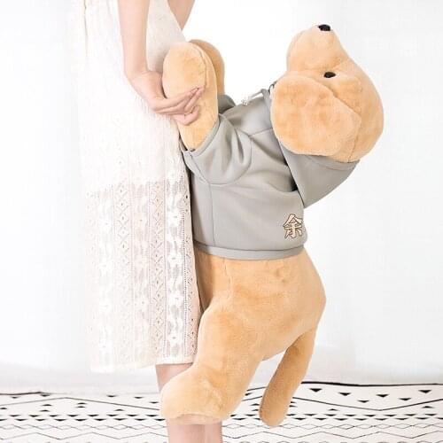 40/60/80CM Cute Dog With Clothes Plush Toys Stuffed Animal puppy Doll Soft Golden Retriever Pillow Gift for Kids Girls Baby