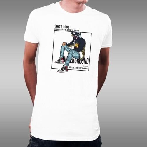 BLINGPAW T-shirt for Men Graphics Hip Street Style Short-sleeved Tops Tees O-Neck Casual Mens Large Size 100% Cotton