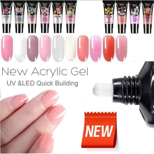 Poly Nail Gel kit Poly UV Gel Set LED Clear UV Gel Varnish Nail Polish Quick Building For Nails Extensions Builder Nail Kit