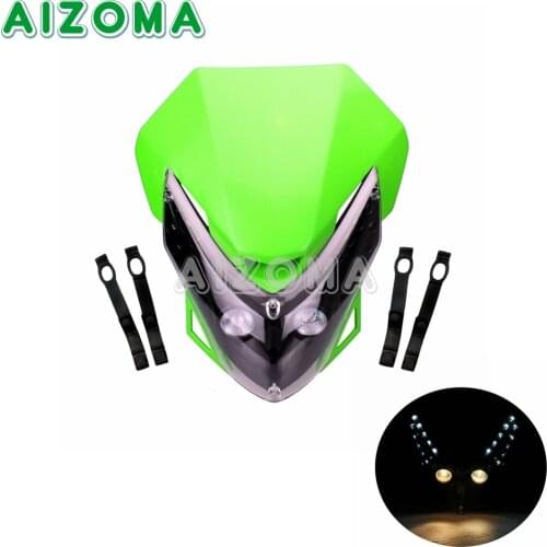 Motorcycle Headlight Headlamp H4 Off-Road Dirt Bike Motocross Head Light Fairing Enduro for Kawasaki KX KLX 150 250 450 KLR KDX