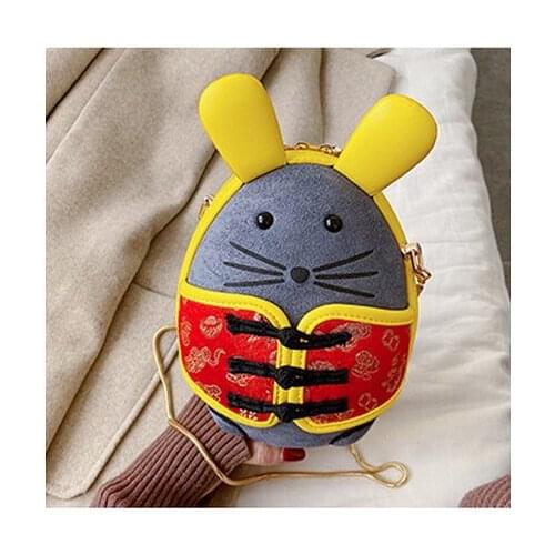 2021 The New Cute Lovely Plush kawaii purse Lady Girsl Mouse shaped purse chain crossbody messenger bag of mouse Janpan kawaii
