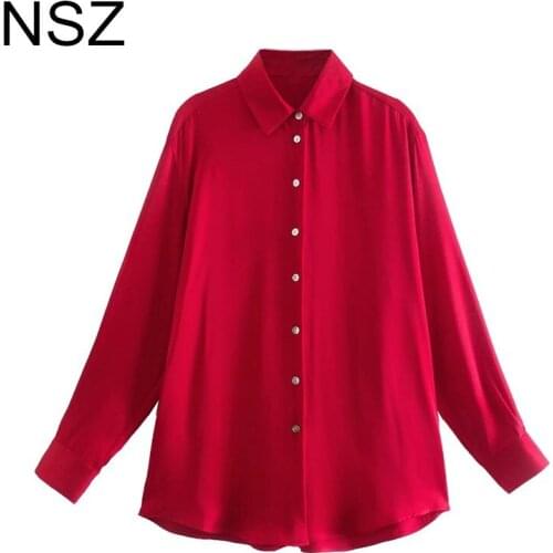 Женские рубашки оверсайз NSZ China At AliExpress
