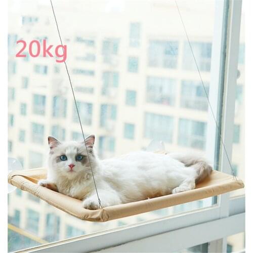Cute Pet Cats Hanging Beds Bearing 20kg Cat Sunny Window Seat Mount Pet Cat Hammock Comfortable Cat Pet Bed Shelf Seat Beds